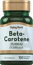 Piping Rock Beta Carotene 25000 IU Softgels → 7500 mcg → 100 Counter → Vitamin A 补充 → Non-GMO, Gluten Free