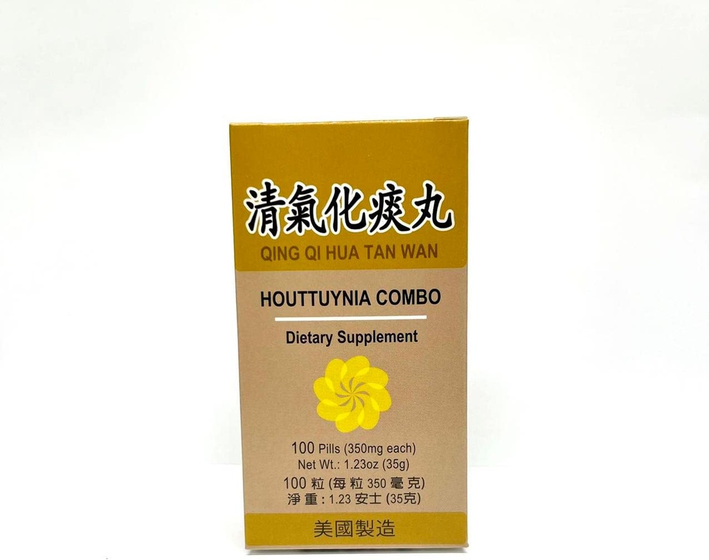Houttuynia Combo - 清·华·谭万草药补充剂 美国呼吸卫生辅助剂 350mg 100药丸