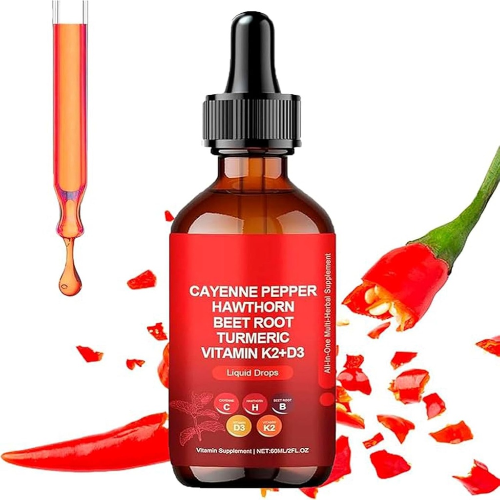 Aeluro Cayenne Drops, Aeluro Cayenne Pepper 提取器, 60毫升 Cayenne Pepper 滴, Cayenne Pepper 液体滴 代谢作用