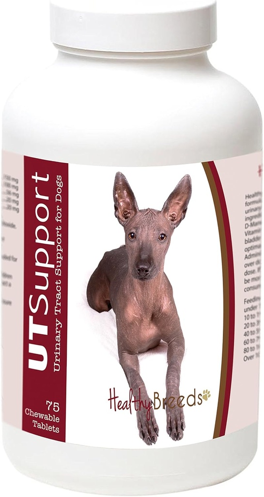 Healthy Breeds Xoloitzcuintli Cranberry Chewables - UT Support - Effective in Helping Fight Harmful Bacteria & Prevent Infection in Your Dog's Bladder - 75 Count