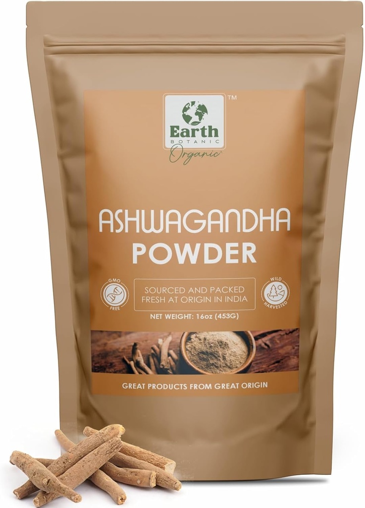 Ashwagandha 根粉453g(16 oz) - 非转基因生物和Gluten Free - Withania Somnifera Sourced from India(一包)