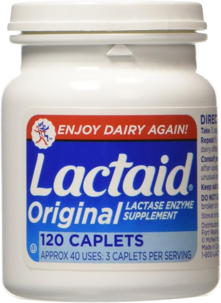 乳胶原强乳酶补充剂,Caplets - 120 ea