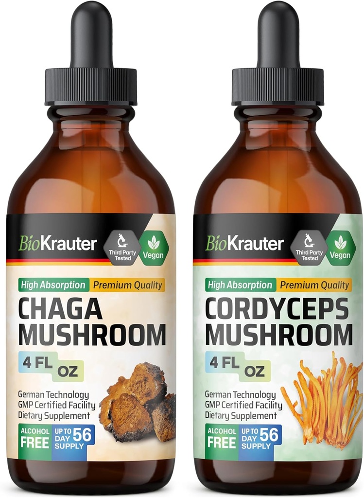 BIO KRAUTER 查加蘑菇叮当4 Fl. Oz. & Cordyceps 蘑菇叮当4 Fl. Oz.
