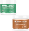 Amla Powder & Green Tea Superfood 配有印度鹅莓和南瓜辣椒,有机,Vegan,30 SKU服务:GB-HB-30