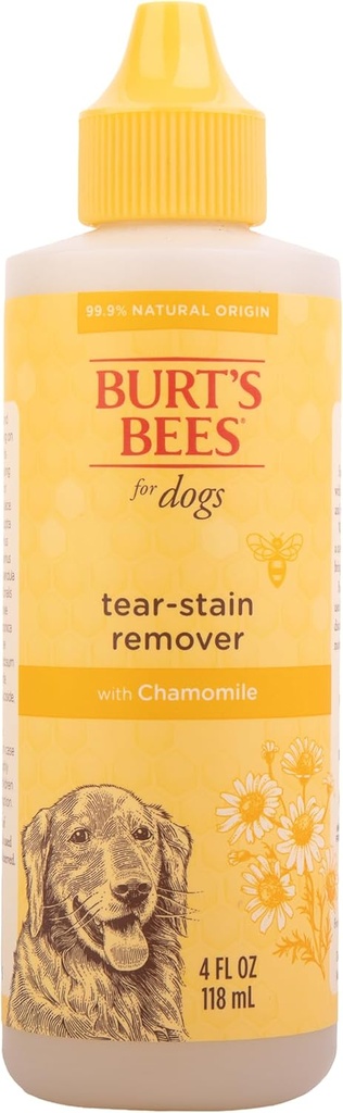 Burt's Bees for Pets Tear Stain Refer for Dogs with Chamomile,99.9% 天然起源公式 狗眼泪 Refer,狗眼清洁器 4 oz