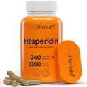 Hesperidin 1000mg, 240 capsules (4个月供应),支持心血管健康,血压和循环,免疫支持,强抗氧化剂和血管功能福利,美国制造