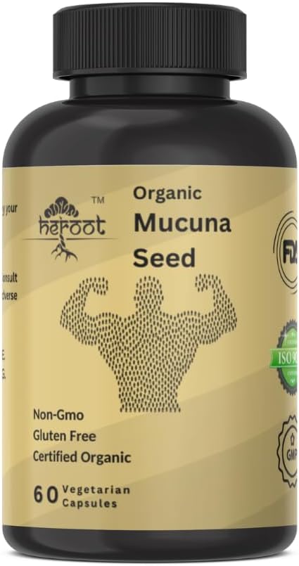 Mucuna Pruriens 草药膳食补充剂 – 包2 (60 Capsules each) → 植株型 Capsules → 无防腐剂或人工填充剂 → 服务大小 : 2