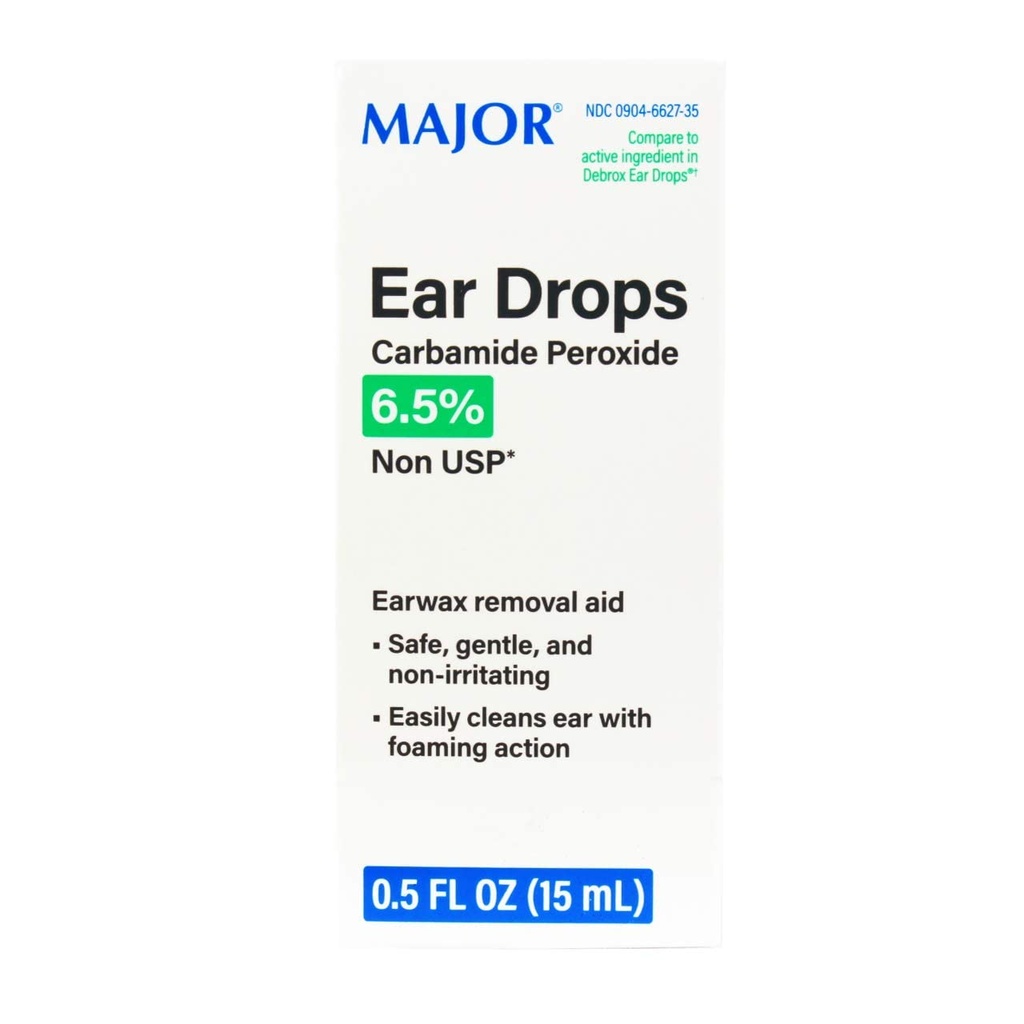 主要药材 255984 Otic Ear Drop, 与 Debrox 相比, 15 mL 卷, 盒装