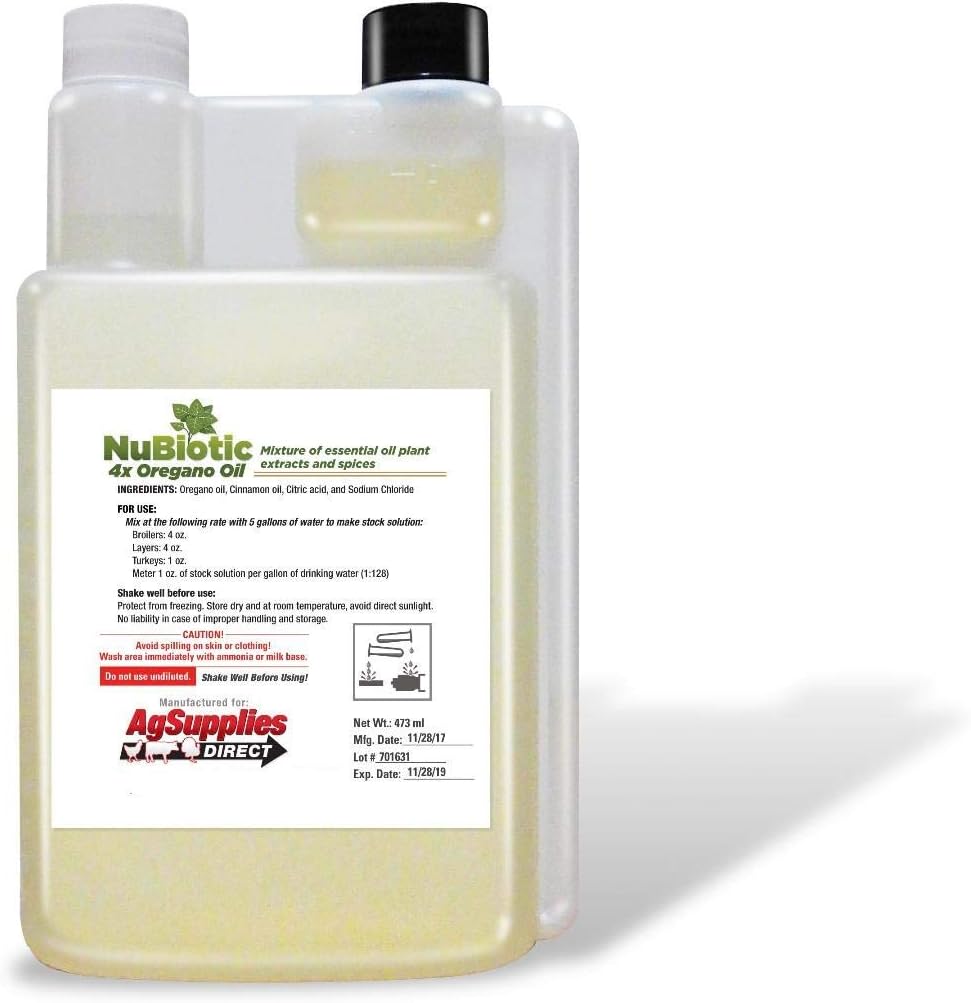 4X 集中Oregano Oil for Chickens and Turkeys - 32 OZ