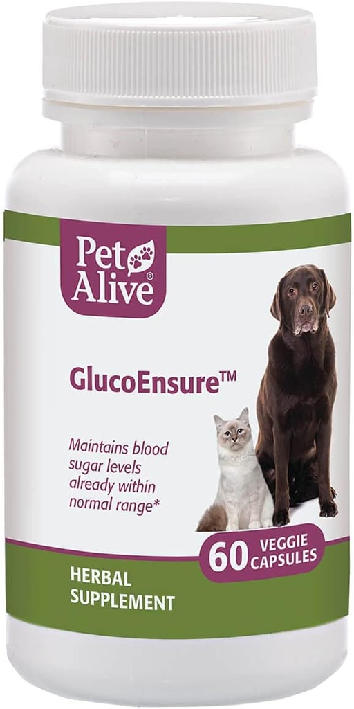 PetAlive GlucoEnsure - 维持血糖(葡萄糖)水平的所有天然草药补充剂