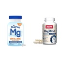 SlowMag Muscle + 含钙氯酸心镁补充剂 支持肌肉放松剂和Jarrow配方 MagMind Brain Health with Magtein (Magnesium L-Threonate),饮食补充剂