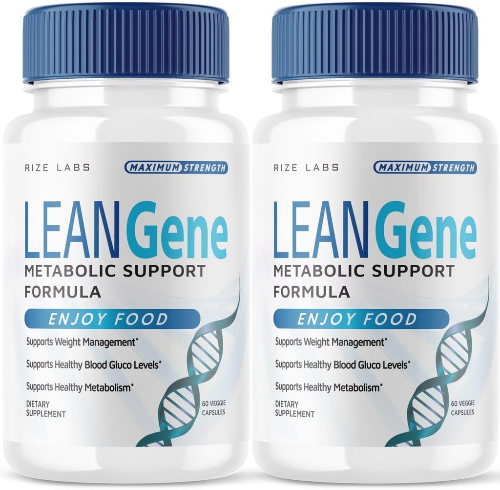 rize 实验室 Lean Gene 补充,Metabolic Support Formula, Lean Gene 高级体重损失, Lean Gene 最大强度 Capsules, LeanGenex 全自然药丸(120 Capsules) (Pack of 2)