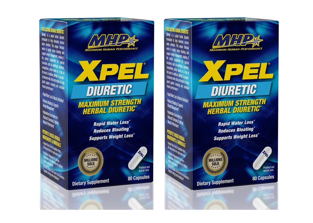 MHP Xpel 最大强度二聚体 Capsules, 80 counter (Pack of 2) (Package May Vary)