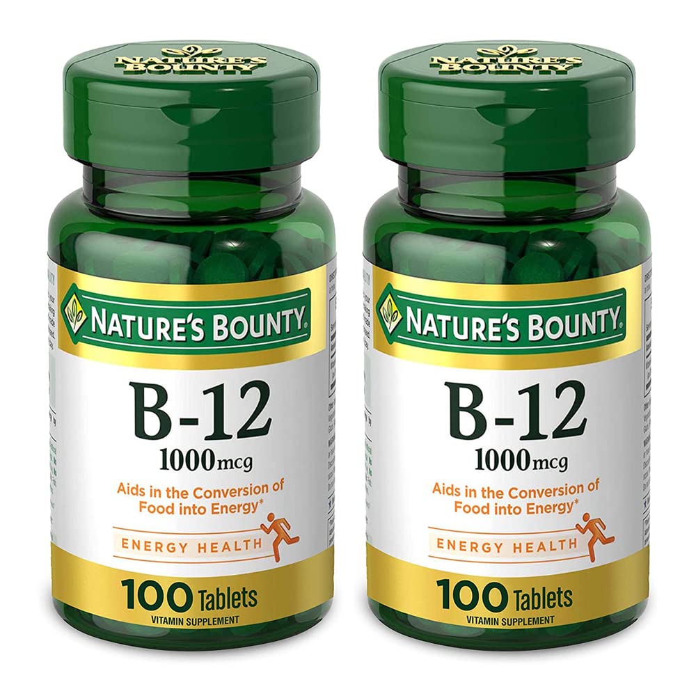 自然丰产天然维生素B12,1000mcg,100片(包2).