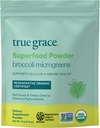 True Grace Brocoli 微绿色 - 0.4 oz - 细胞和免疫健康每日超级食品粉 - Gluten & Soy Free, Vegan,再生有机认证 - 30种服务