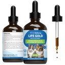 Petwelling Life Gold for Cats - 支持解毒,免疫系统健康,抗氧化剂 - Vet-Formated Herbal 补充剂 - 4 oz (118毫升)