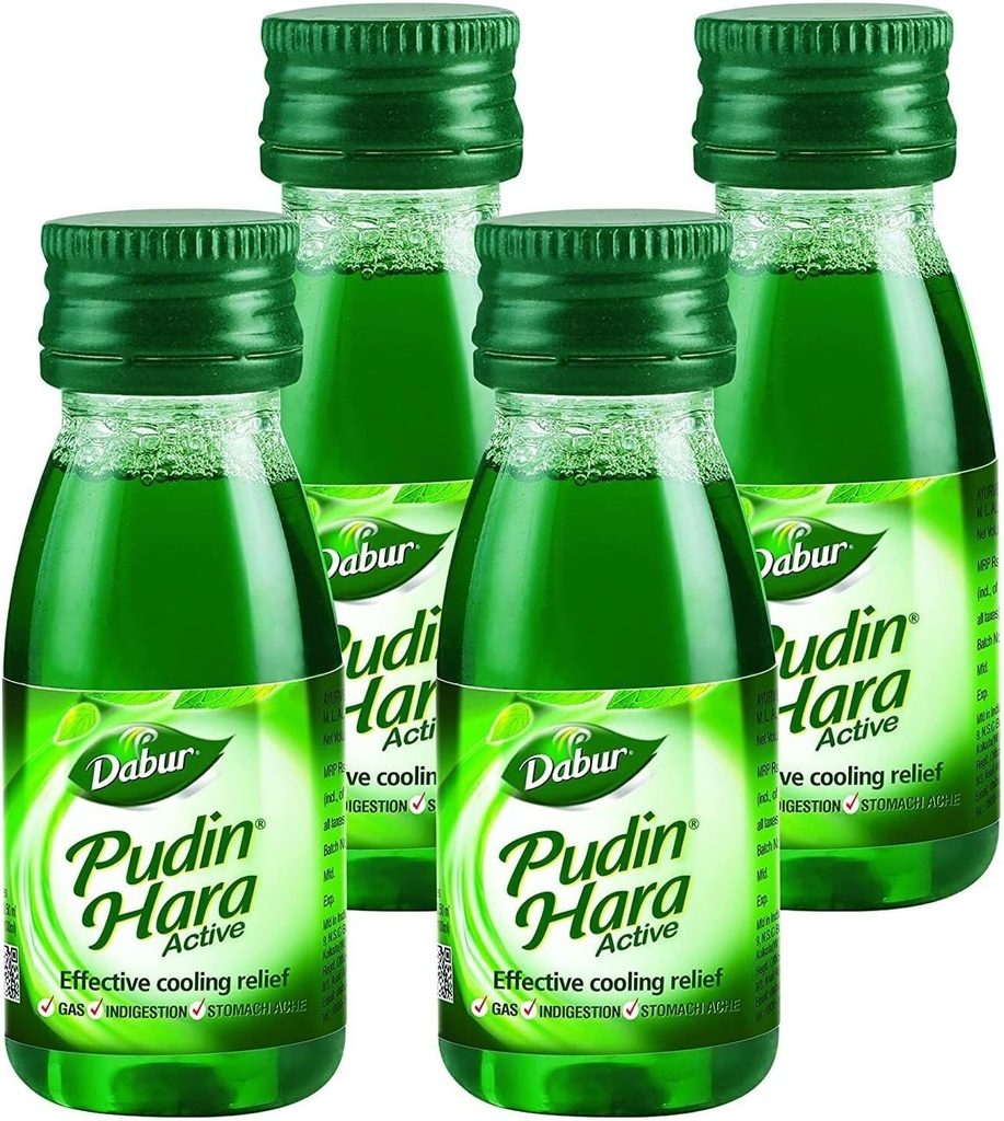 Dabur Pudin Hara Active, 30 Ml - Pet Bottle (Pack Of 4) (中文(简体) ).