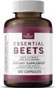 基本 Beets 饮食补充剂 -- -- 心脏健康和血压支持的Premium Beet Root提取,增强运动性能,2-Month供应,Vegan & Allergen-Free