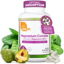 Zahler Magnesium Complex - 多镁补充剂与甘油酸镁、马来特、酸盐和氧化物加维生素B6 - Bone Nerve Heart and Muscle Health (60 Capsules)