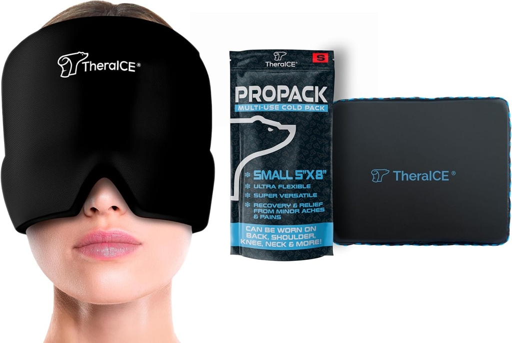 TheraICE 头痛和 Migraine  Relief Hat 和 TheraICE Propack 冰块包