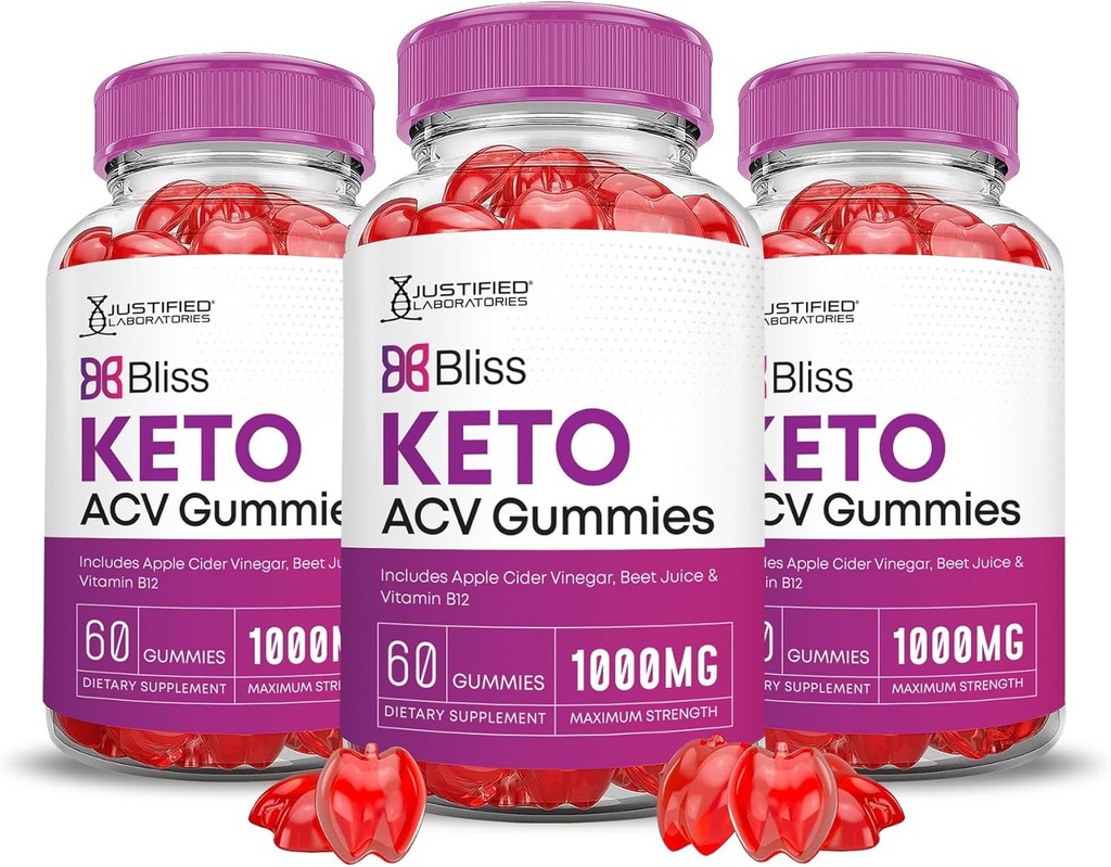 合理实验室(3 Pack Bliss Keto ACV Gummys 高级公式 1000MG Bliss Keto Gummys 苹果苹果 苹果 苹果 葡萄糖 配以 石榴 Beet Juice 粉 B12 Vegan Non GMO 180 Gummys 配以
