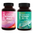 BioEmblem 维生素D3 K2(5000IU和200mcg)和妇女多维生素