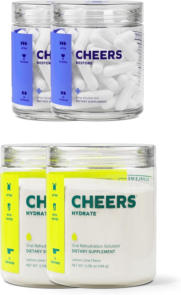 乾杯 经典 Combo QQ 恢复 + 水合 + 水合 + 感觉更好 喝完 DHM , L-Cysteine, B-Vitamins, Electrolytes → 12 dos Each + liver 支持 + 电解 补充