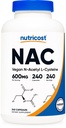 N-乙酰L-Cysteine(NAC) 600mg, 240个蔬菜卡普尔-Vegan, Non-GMO, Gluten Free