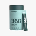 SUPPLY6 360绿皮粉 配有80+超食品,Ayurvedic Herbs,维生素,矿物,Probiocts和植物学 |支持能源,Gut健康与豁免 |基于植物和无添加糖 |15服务