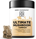 蘑菇超级巨星 - 蘑菇补充型 Gummys | Lion's Mane | Turkey Tail | Reidyceps | Cordyceps | Caga  Mai Maitake | Meshima | Poria | Shitake | Oyster | Porcini | Vegan | Non-GMO | Gluten-free
