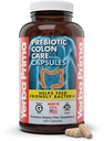 Yerba Prima 预生胶囊护理 Capsules, 400 Caps - 5种Fiber Plus FOS 预生素 - 饮食健康补充剂 - 健康溶解性和不溶性纤维 常规性和消化性支持