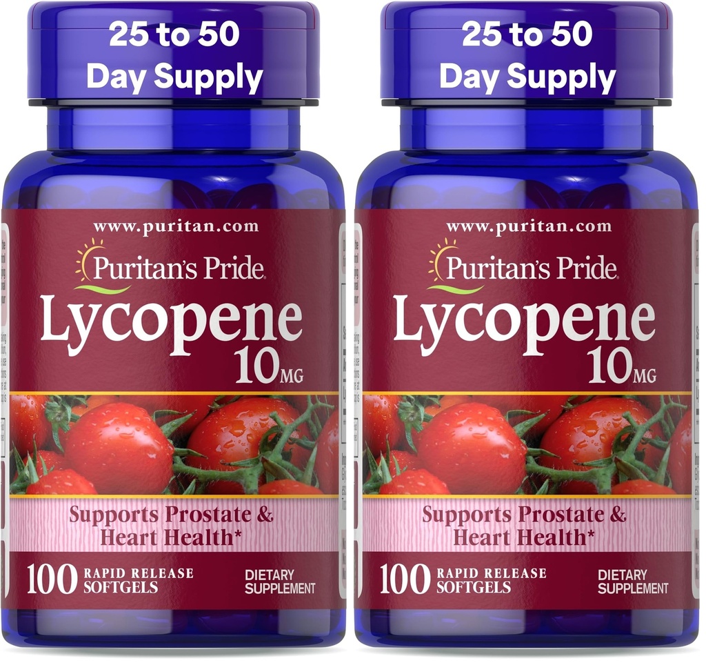 纯洁的骄傲的Lycopene,前列腺和心脏健康支助补充* 10 Mg Softgels, 100 Counter (Pack of 2).