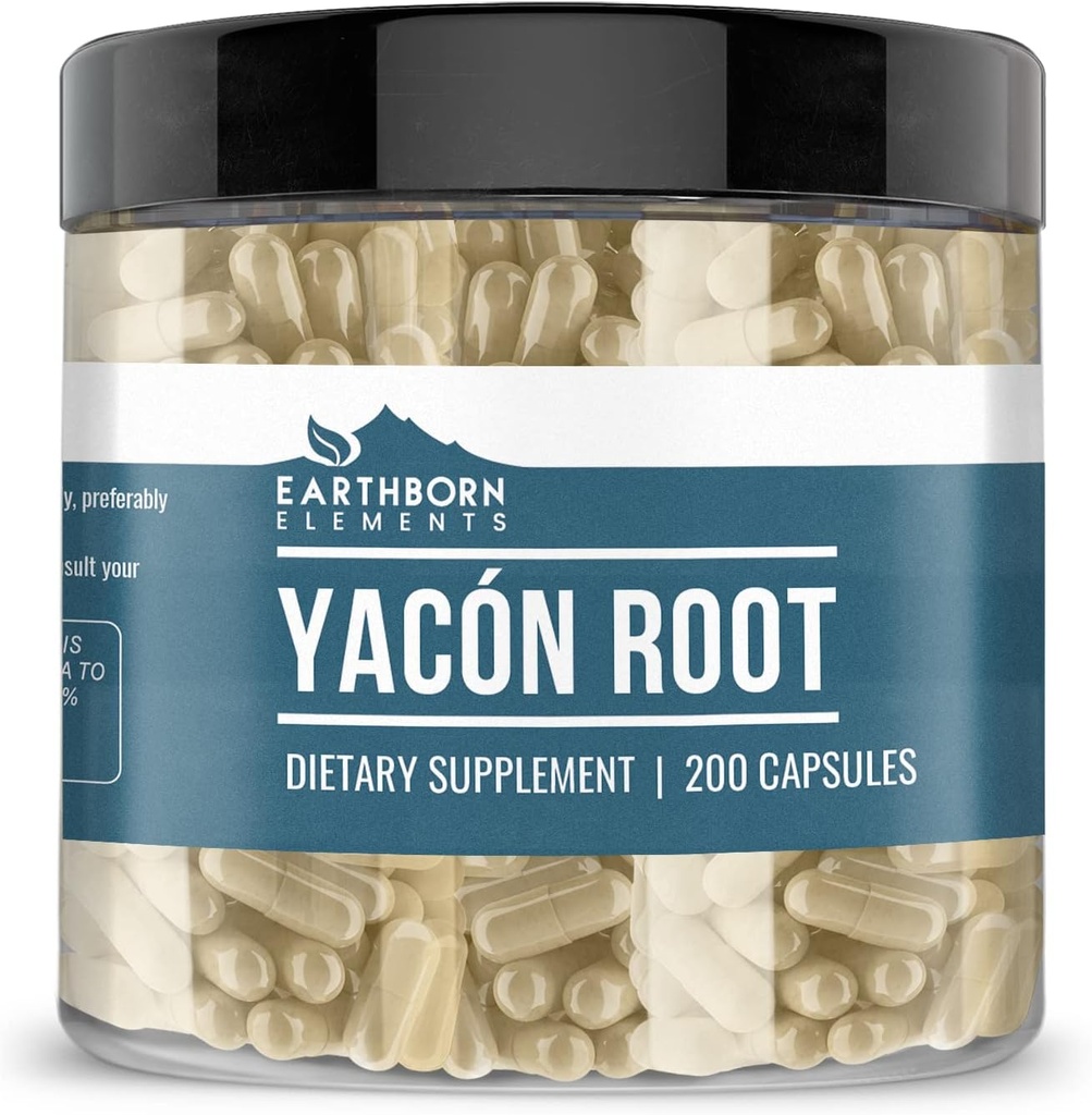 土生元素 Yacon 根 (200 Capsules), 纯和未稀释, 无添加