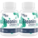 Liposomal L- Theanine 500mg, 配有 GABA 200mg & Mgnesium 100mg 的复合体, 用于冷静、放松和聚焦的附加力量, Gluten Free - 120 Capsules