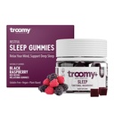 Troomy Sleep Gummies for Adults and Kids, Great Tasting Black Raspberry, Red Reishi Mushroom, Easy Restful Natural Sleep Aid, 60 Count