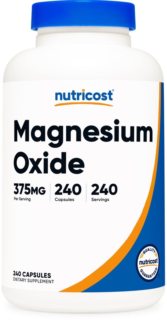 氧化镁营养成本375mg,240 capsules - 210mg of Magnesium, Non-GMO, Gluten Free