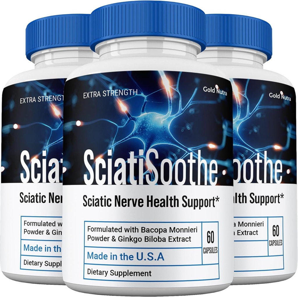 (3 Pack) SciatiSoothe 补充药片, Sciati Soothe All Natural Brain and Conditive 补充药片