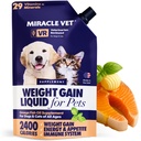 Miracle Vet High-Calorie Weight Gainer for Dogs & Cats - Multivitamin Nutritional Supplement Gel, Omega Fish Oil, Calcium - Puppy, Senior, Prenatal Cat & Dog Vitamins, Supplements for Weight Gain