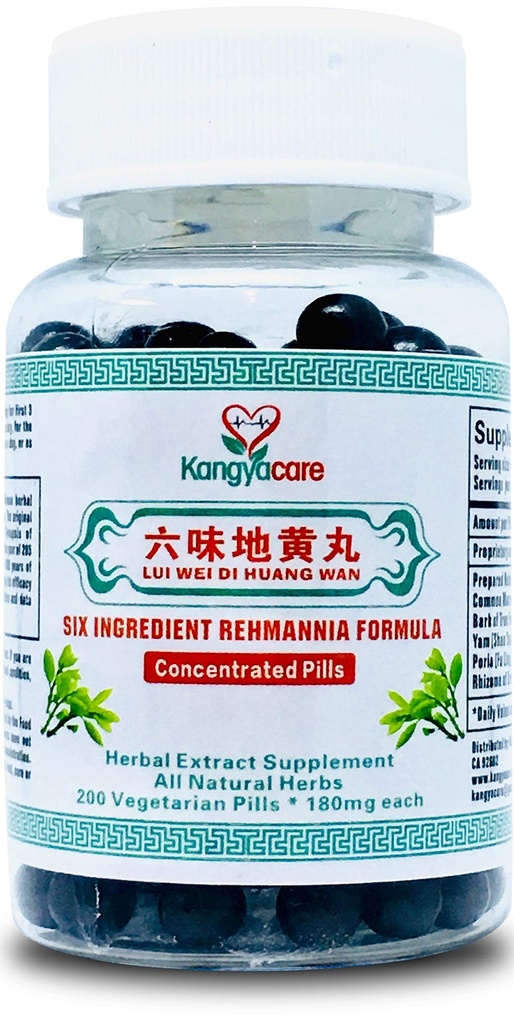 刘伟 迪 黄万 QQ - 6 Informative Rehmannia Formula - 能源与免疫靴,平衡激素,利皮兹与血压 - 支持心血管 - 100% 天然 - 200 Ct(1瓶)