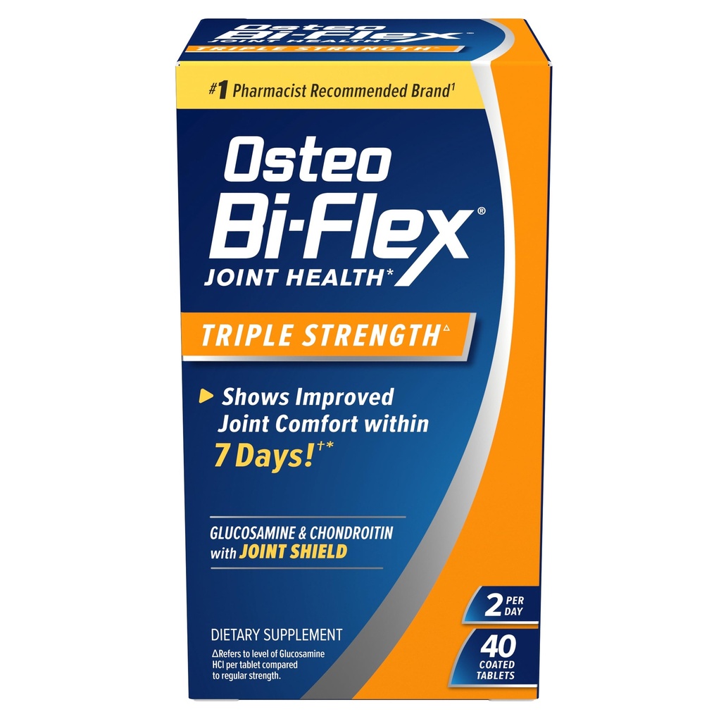 Osteo Bi-Flex三重强度(5),Glucosamine Chondroitin 与维生素C联合健康补充,合在一起的平板电脑,40个计数