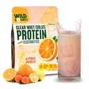 WILD SOCIETY - Clear Protein Powder + Electrolytes - 20g Clear Whey Protein Isolate Drink - Zero Sugar - 0g Lactose - Natural Flavors & Colors - Muscle Post Workout Recovery - Citrus Punch, 16 oz