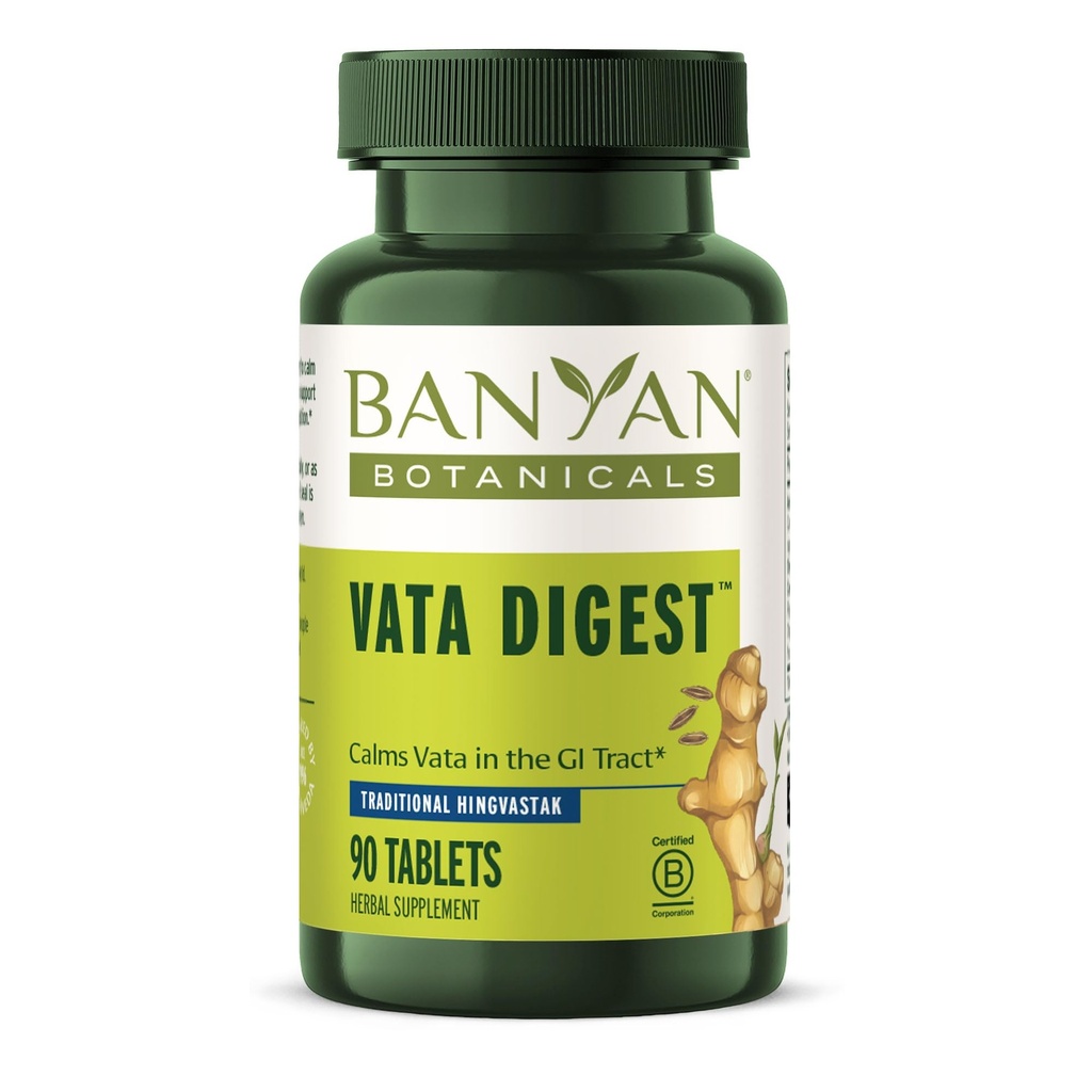 Banyan Botanics Vata 文摘 - 有机文摘增刊 - 温暖和平衡文摘增刊 支持舒适文摘增刊 * - 90 板块 - 非 GMO 可持续来源 Vegan