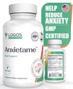 Anxietame - 60 Counter, L-Thenine 支持抑郁症和压力的补编,自然黏液支持和睡眠援助补编