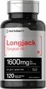 Horbäach Longjack Tongkat Ali for Men and Women | 1600mg | 120 Capsules | 摘录补充 | 最大强药 | Eurycoma Longifolia | 非GMO 和 Gluten Free