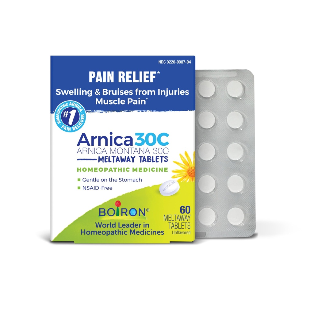 Boiron Arnica 30C 肌肉疼痛、联合疼痛、伤痛或布鲁塞斯的止痛药片 -- -- 60份