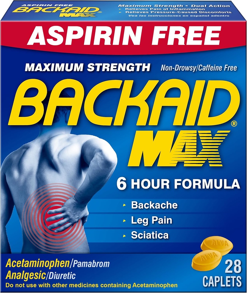 后援 Max Caplets, 28 计数 (Pack of 4)