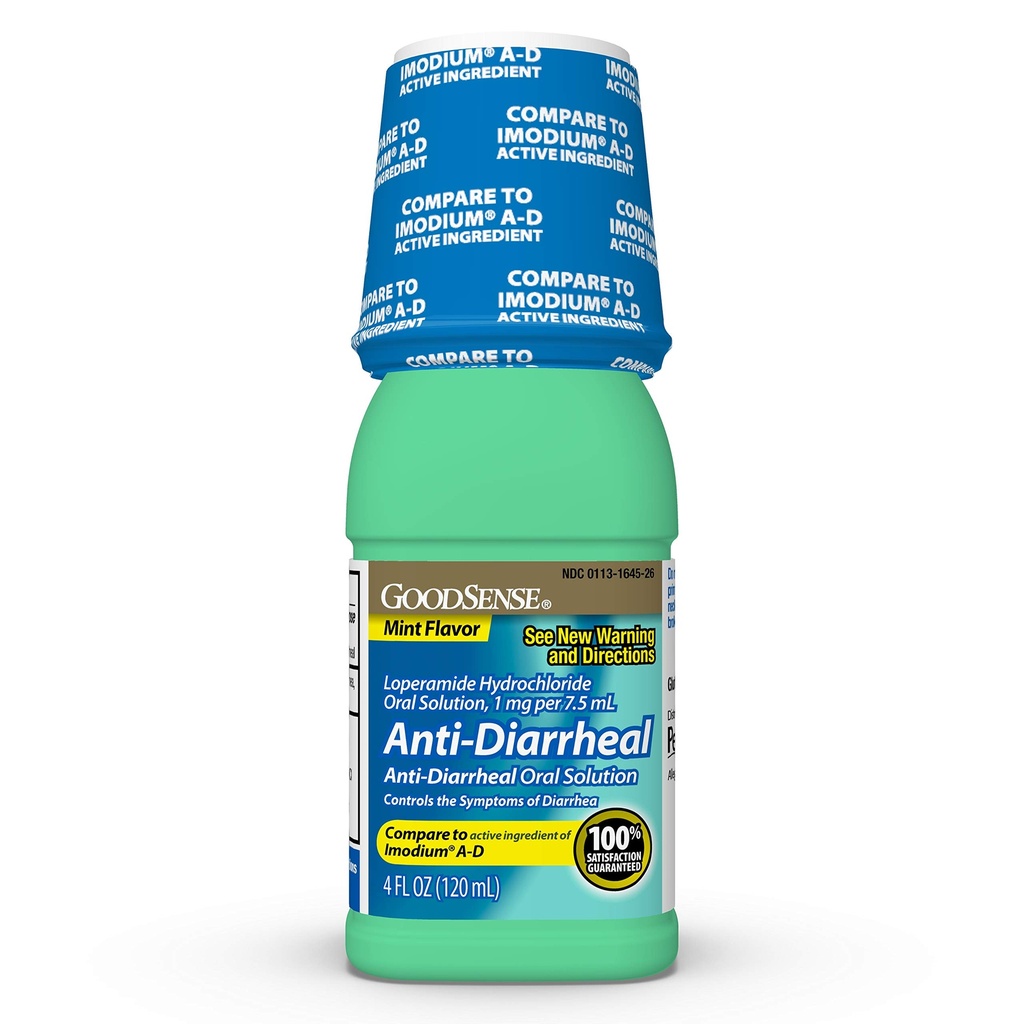 良好的抗痢药物,Loperamide Hydrophollide口服,每7.5毫升1毫克,薄荷,4 Fl Oz