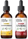 野生与有机 Ashwagandha 叮当 4 fl oz & Ginseng 叮当 4 fl oz