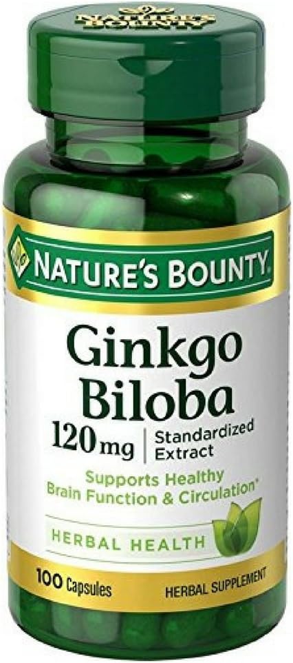 自然丰盛的金戈比洛巴120mg,100 Capsules (Pack of 4)