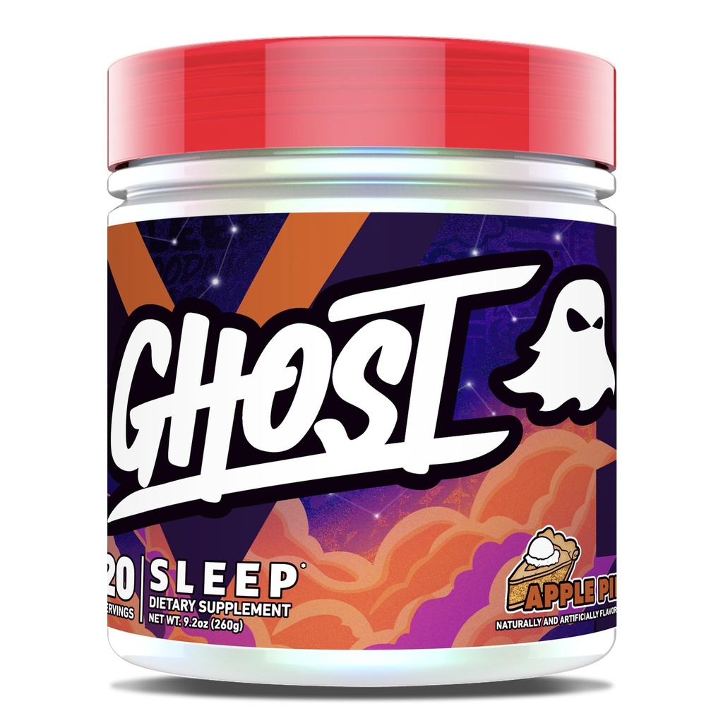 GHOST 睡眠饮食补充, Apple Pie - 恢复和休息 Premium Informedions 包括 Melatonin, Colostrum & Ashwagandha - 支持睡眠质量 - Gluten - 无糖和无糖